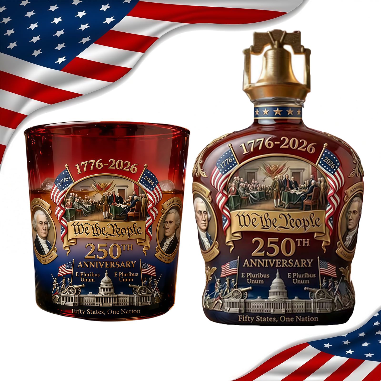 Amazon.com: SHAPERME U.S. 250th Anniversary Commemorative Whiskey